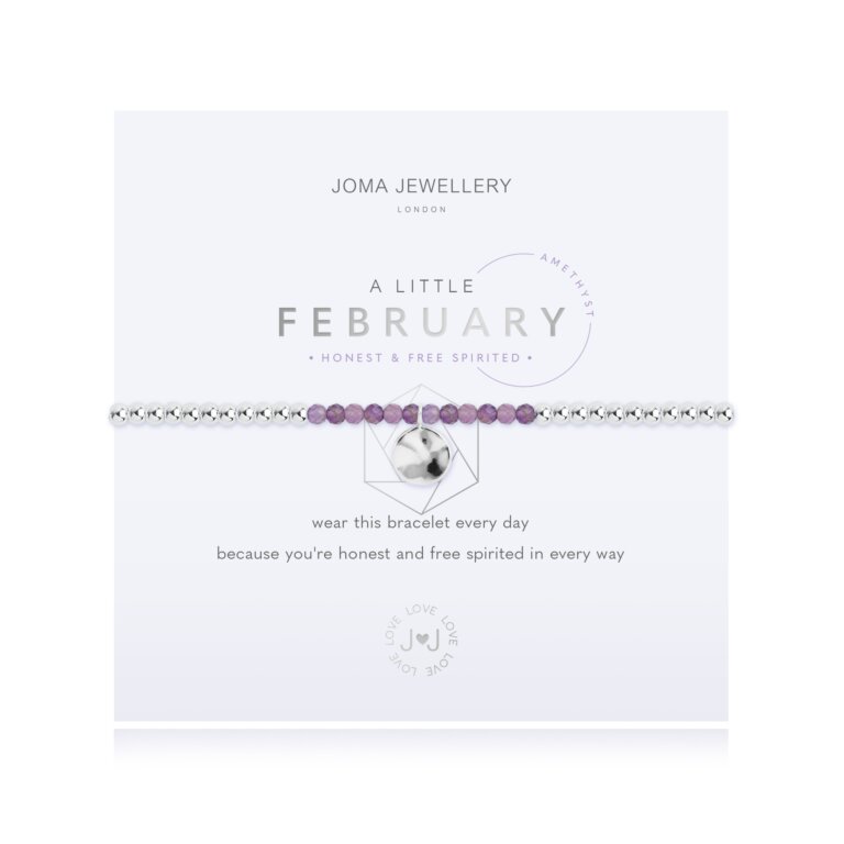 'February' A Little Birthstone Bracelet