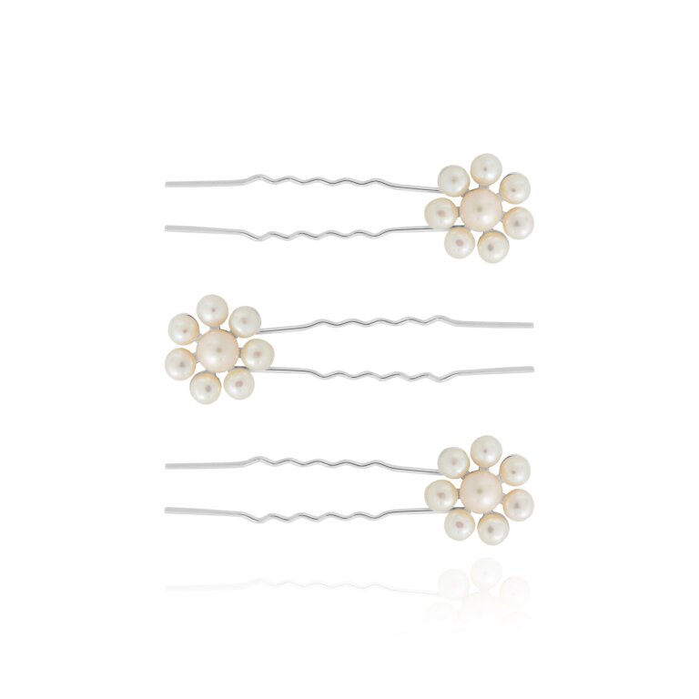 'Happy Ever After' Hair Accessories Pearl Flower Hair Pins