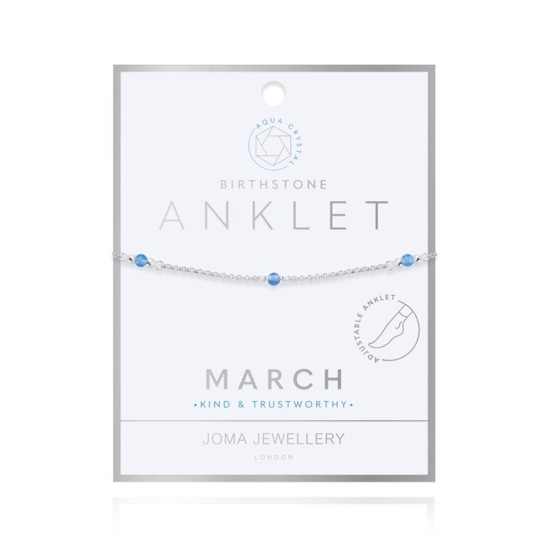 March Birthstone Anklet