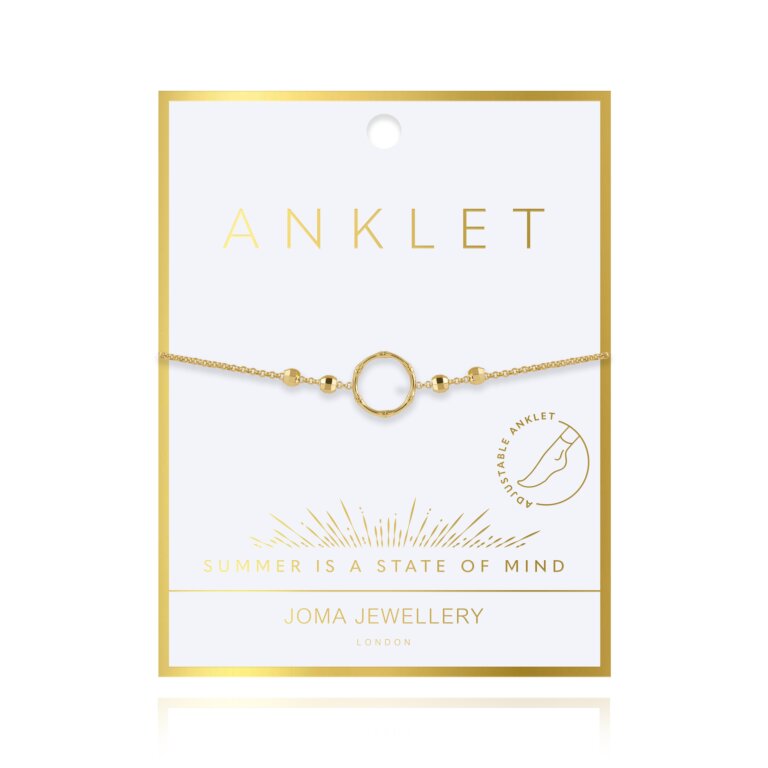 Gold Bamboo Loop Anklet