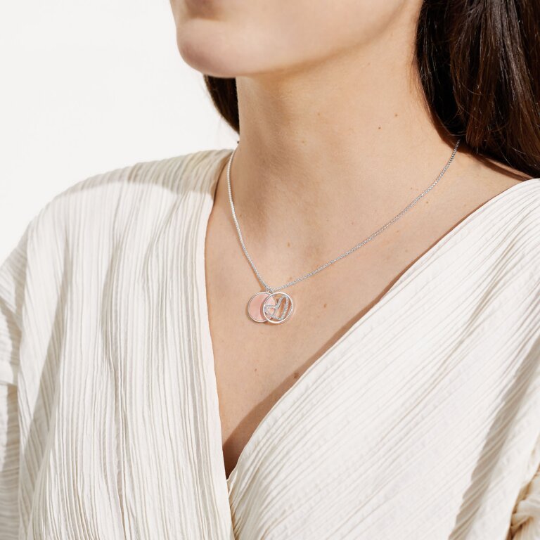 Perla Pink Mother Of Pearl Heart Necklace