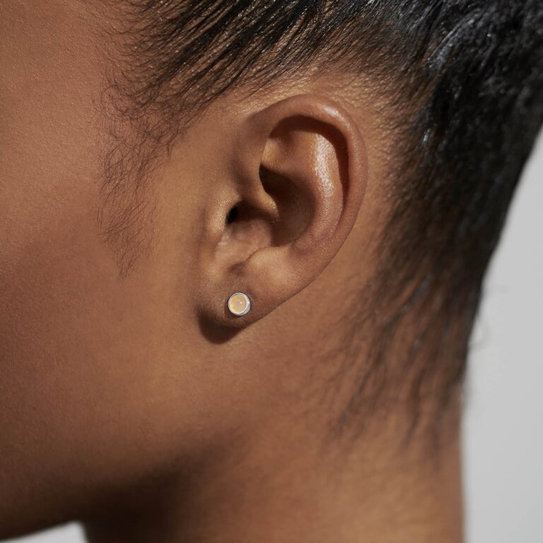 July 'Sunstone' Birthstone Boxed Earrings