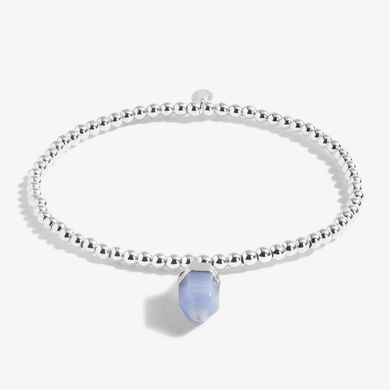 Affirmation Crystal A Little 'Mindfulness' Blue Agate Bracelet