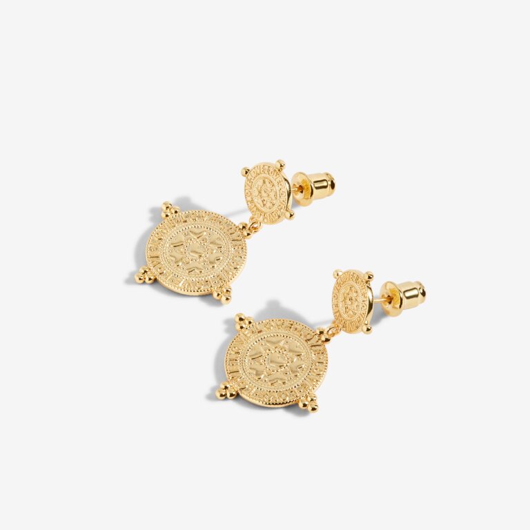 Statement Gold Amulet Earrings