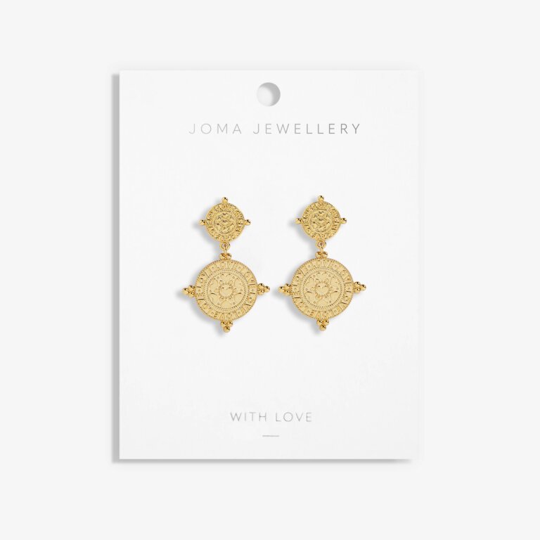 Statement Gold Amulet Earrings