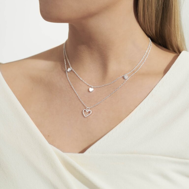 Lila Heart Layered Necklace