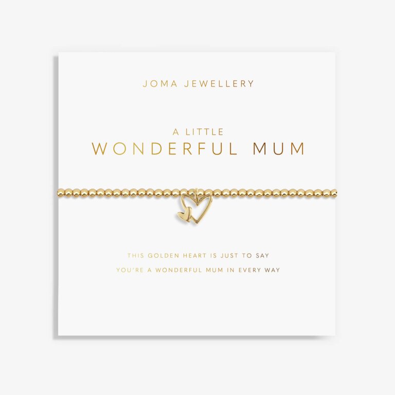 Gold A Little 'Wonderful Mum' Bracelet