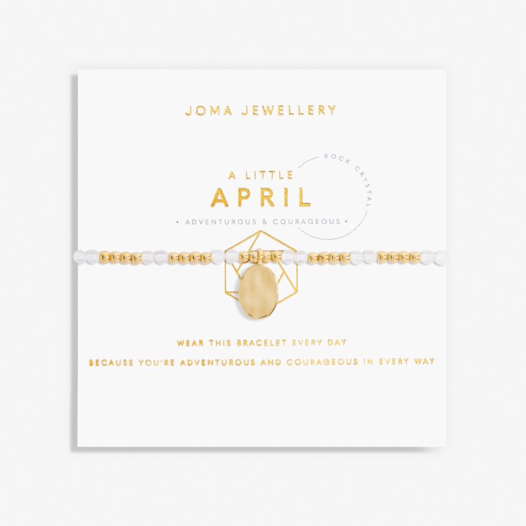 A Little Birthstone 'April' Gold Bracelet 