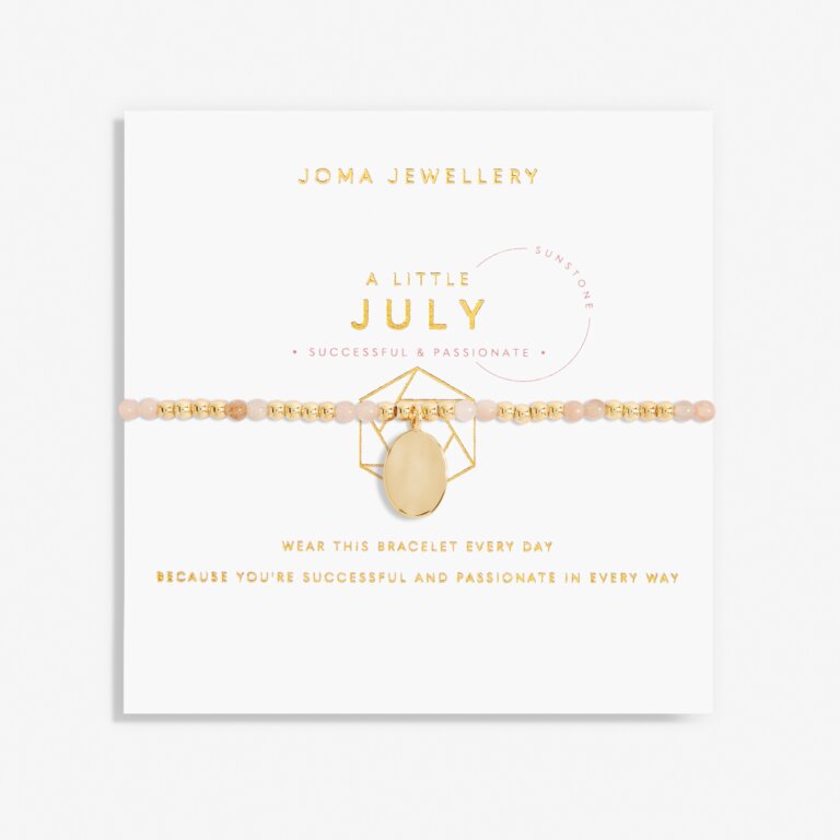 A Little Birthstone 'July' Gold Bracelet 