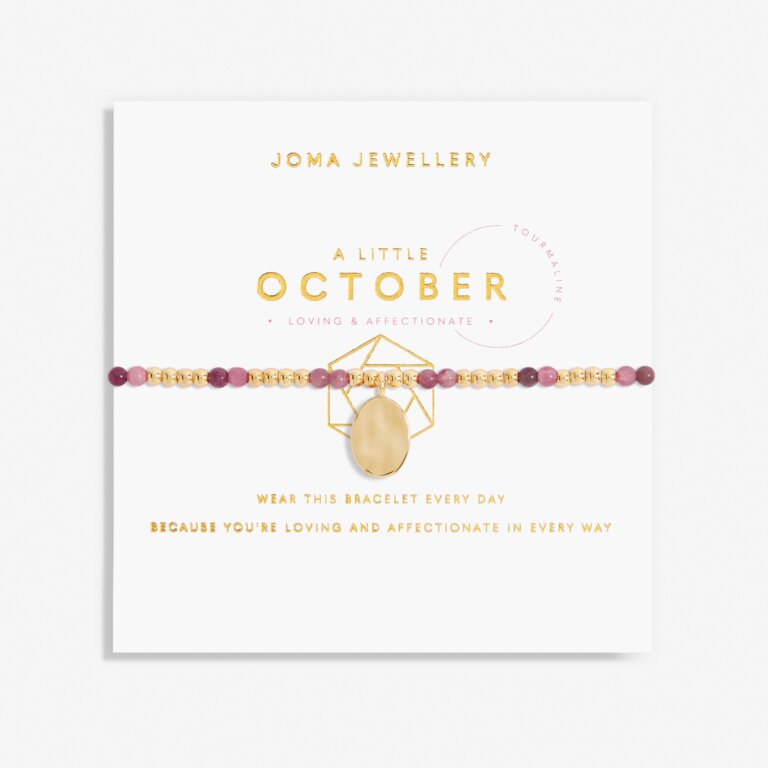 A Little Birthstone 'October' Gold Bracelet 