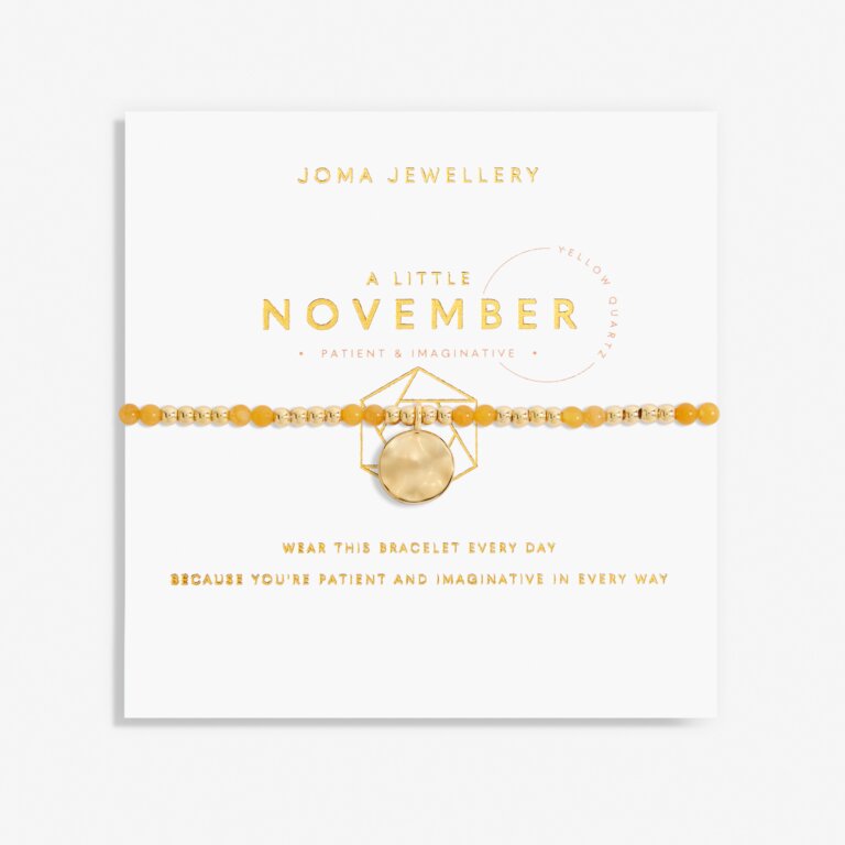 A Little 'November' Birthstone Gold Bracelet 