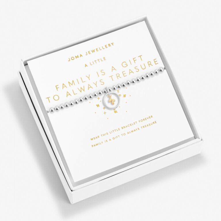 Beautifully Boxed A Little 'Family Is A Gift To Always Treasure' Bracelet