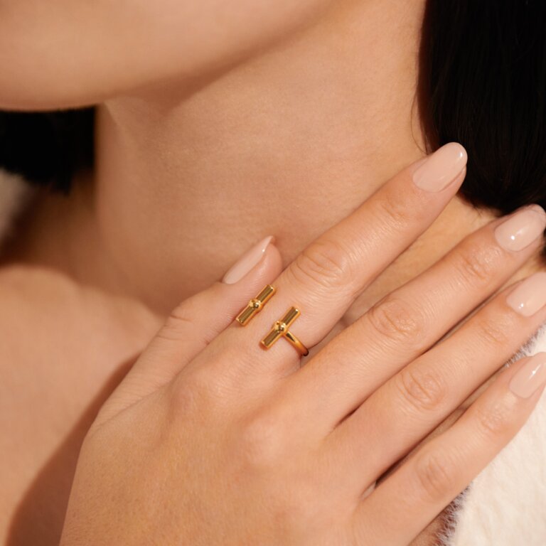Aura Gold Bar Ring