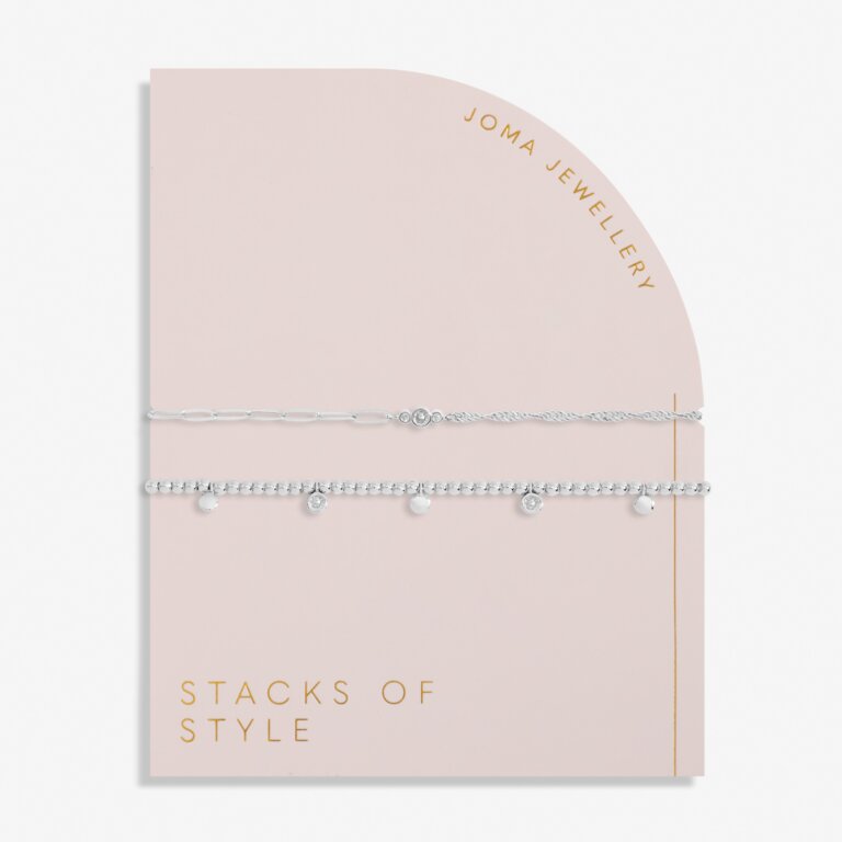 Stacks Of Style Silver Bracelet Set Of 2