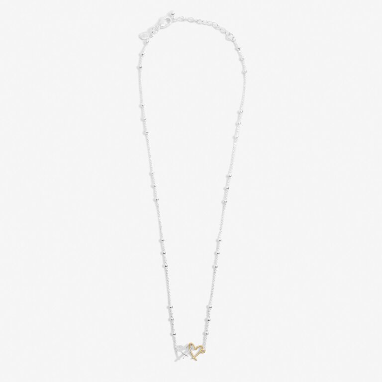 Forever Yours 'Lots Of Love' Necklace In Silver Plating And Gold Plating