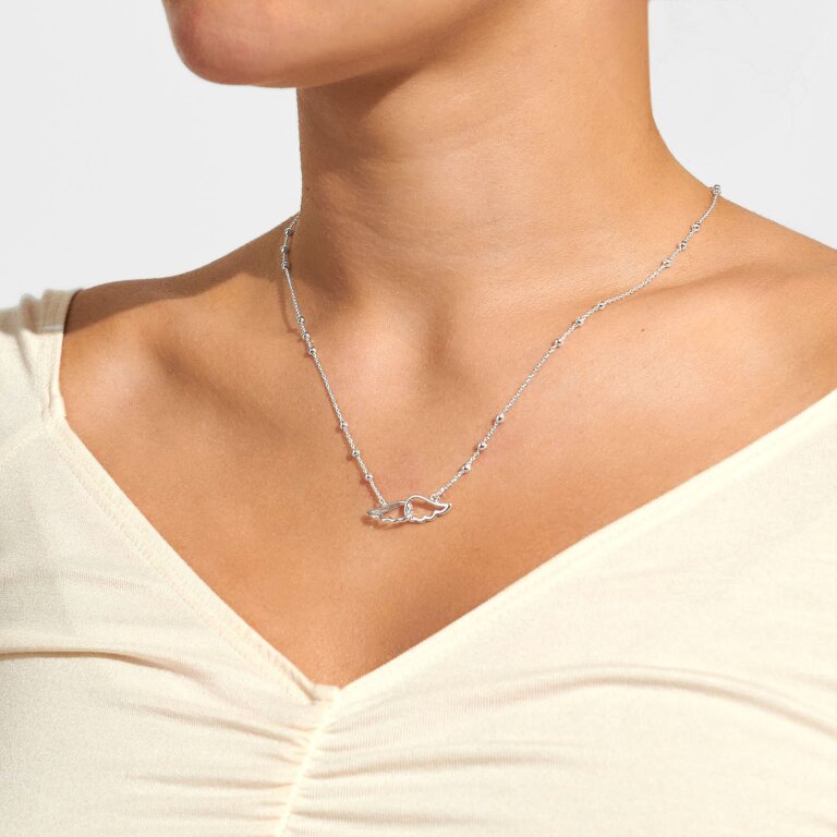 Forever Yours 'Guardian Angel' Necklace In Silver Plating