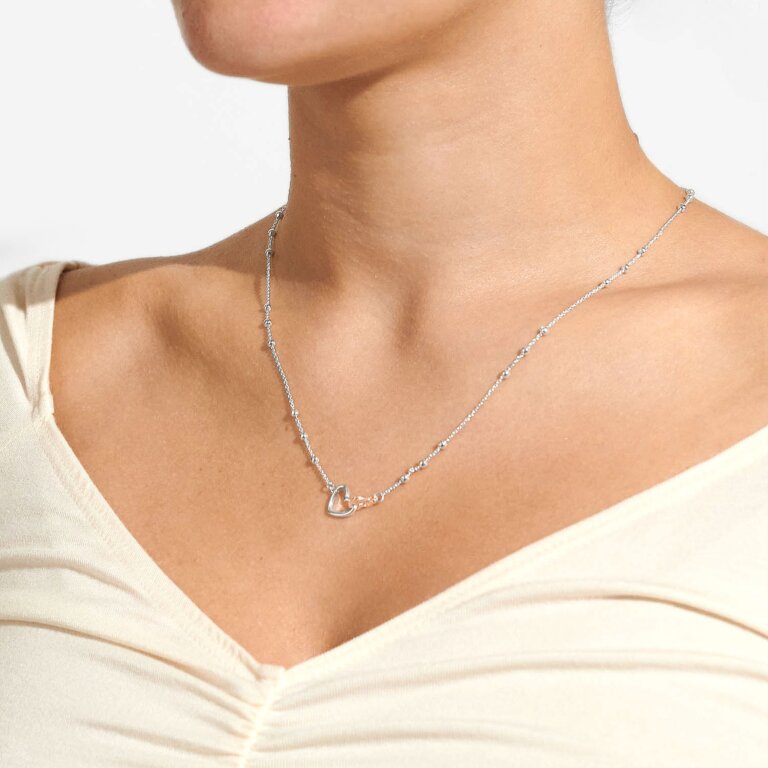 Forever Yours 'Lovely Mummy To Be' Necklace In Silver Plating And Rose Gold Plating