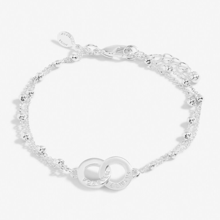Forever Yours 'You Are My Forever And Always' Bracelet In Silver Plating