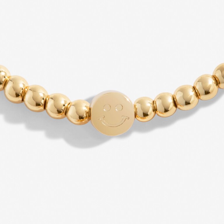 Share Happiness 'Do What You Love, Prioritise Happiness' Bracelet In Gold Plating