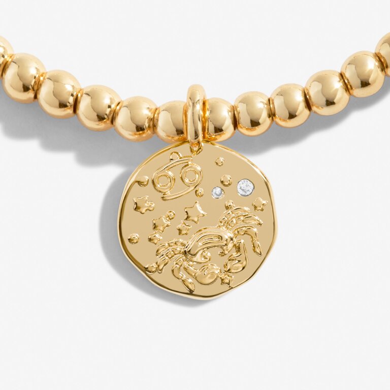 Star Sign A Little 'Cancer' Bracelet In Gold Plating