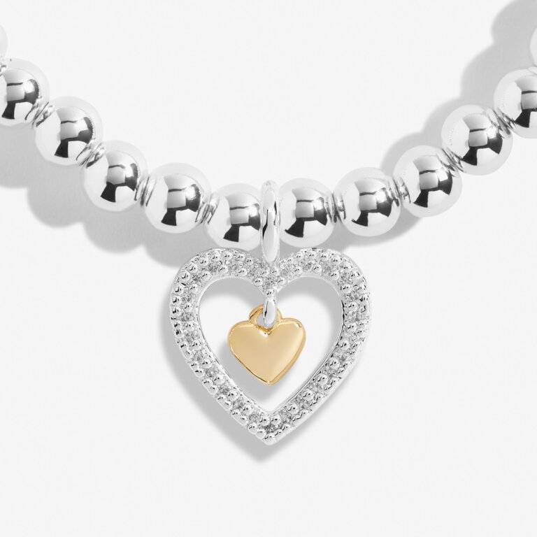 A Little 'I Love You Mummy' Bracelet In Silver Plating And Gold Plating