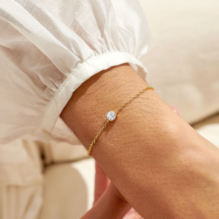 Love From Your Little Ones 'One' Bracelet In Gold Plating