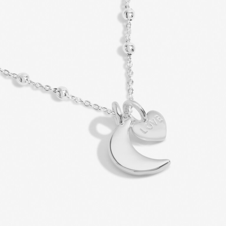  A Little 'I Love You To The Moon And Back Mum' Necklace In Silver Plating
