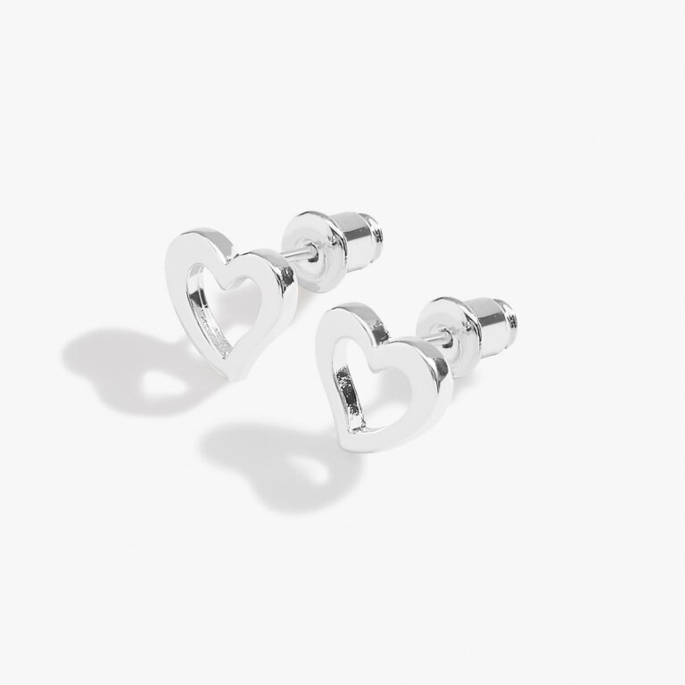 From The Heart Gift Box 'Love You Mum' Earrings In Silver Plating