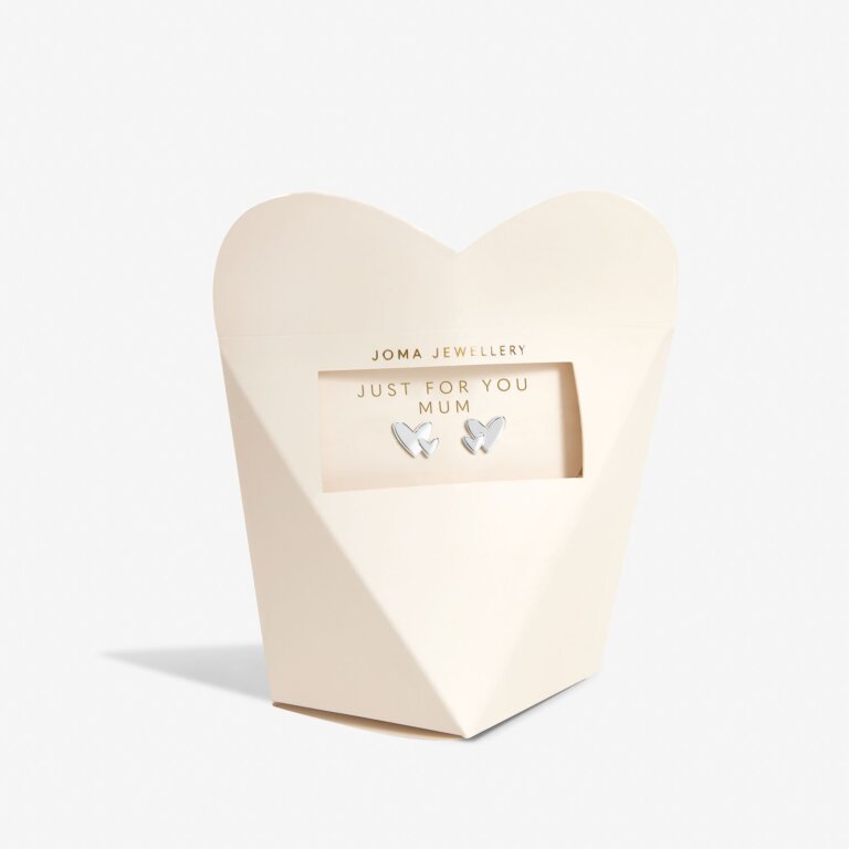 From The Heart Gift Box 'Just For You Mum' Earrings In Silver Plating
