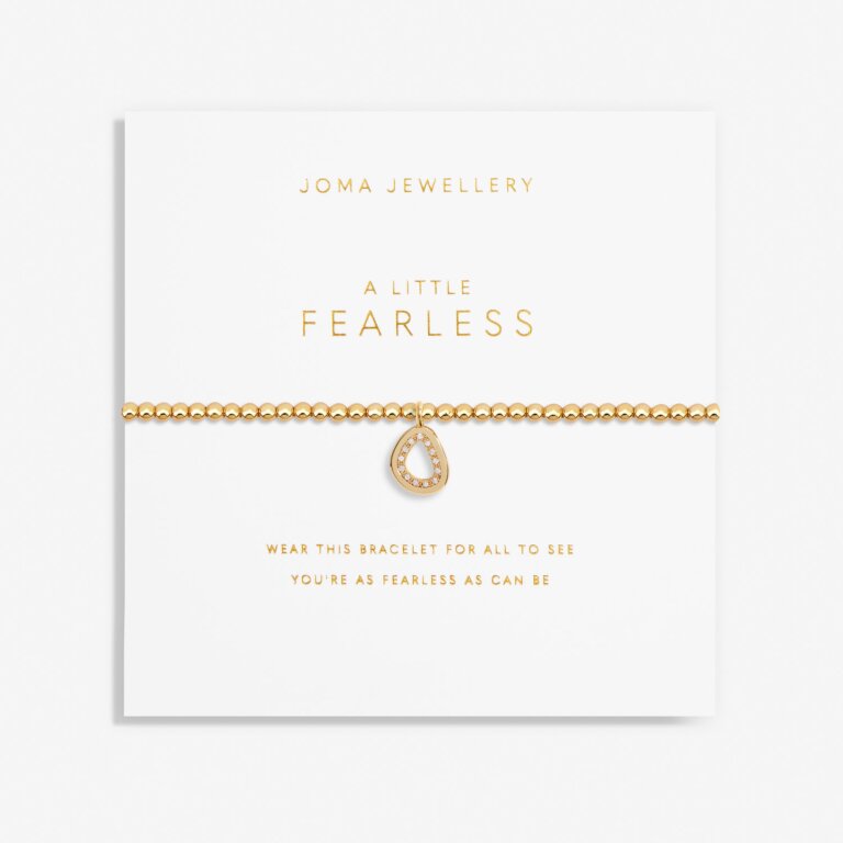 A Little 'Fearless' Bracelet In Gold Plating