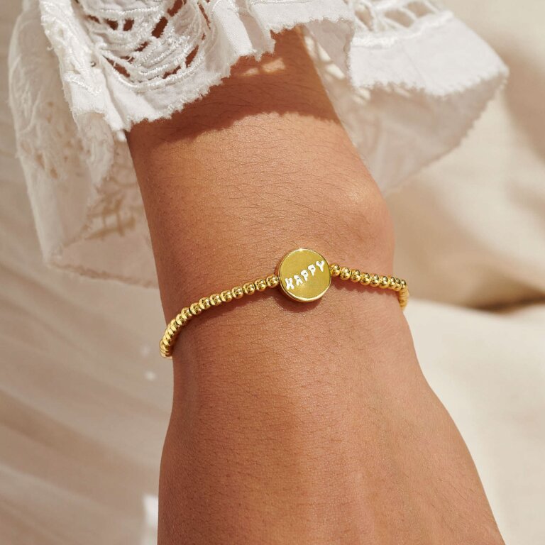 A Little 'Happiness' Bracelet In Gold Plating