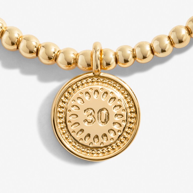 A Little '30th Birthday' Bracelet In Gold Plating