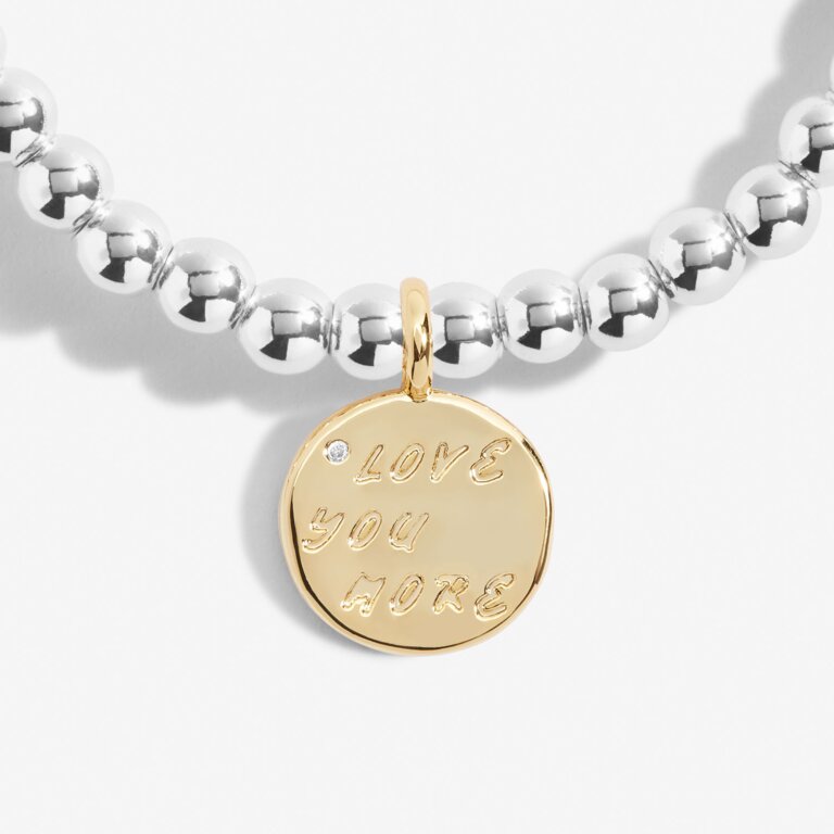 A Little 'Love You More' Bracelet In Silver Plating And Gold Plating