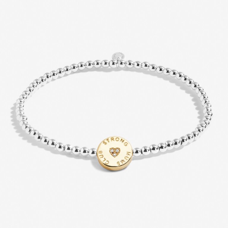 A Little 'Strong Mums Club' Bracelet In Silver Plating And Gold Plating