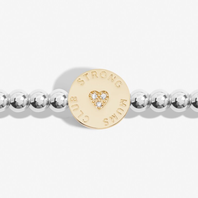 A Little 'Strong Mums Club' Bracelet In Silver Plating And Gold Plating