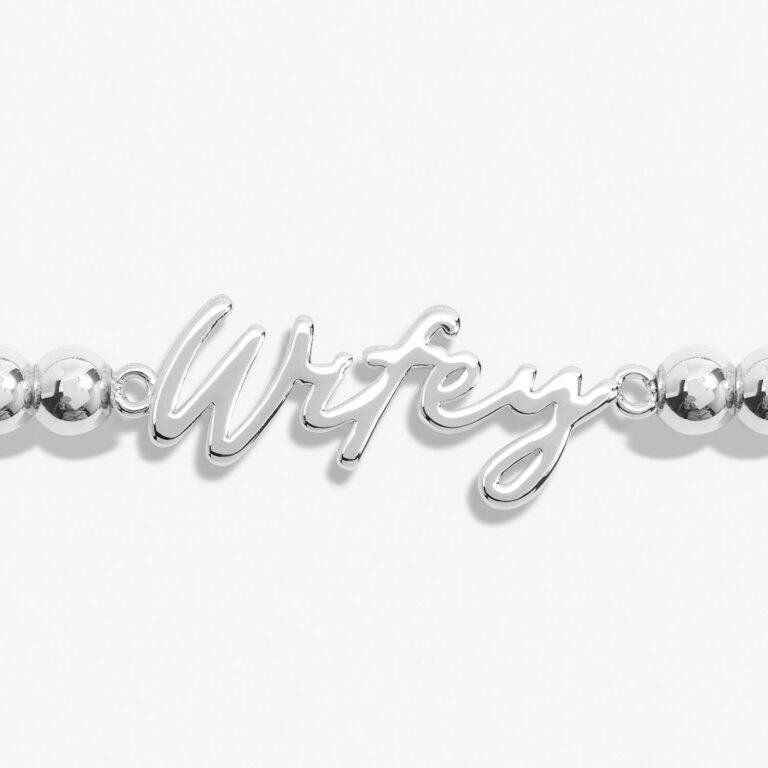A Little 'Wifey For Lifey' Bracelet In Silver Plating
