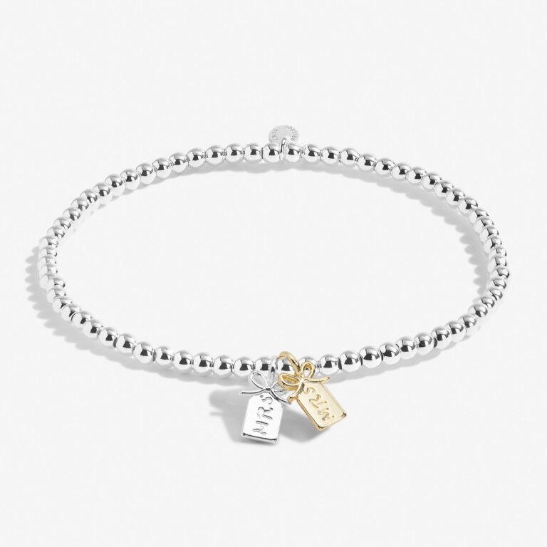 A Little 'Mrs & Mrs' Bracelet In Silver Plating And Gold Plating