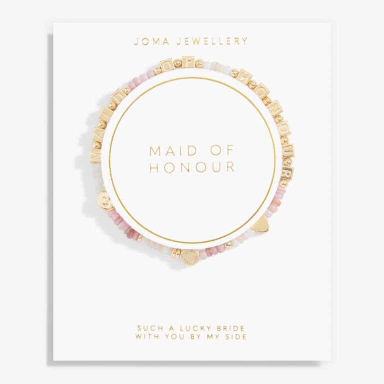 Bridal Happy Little Moments 'Maid Of Honour' Bracelet In Gold Plating