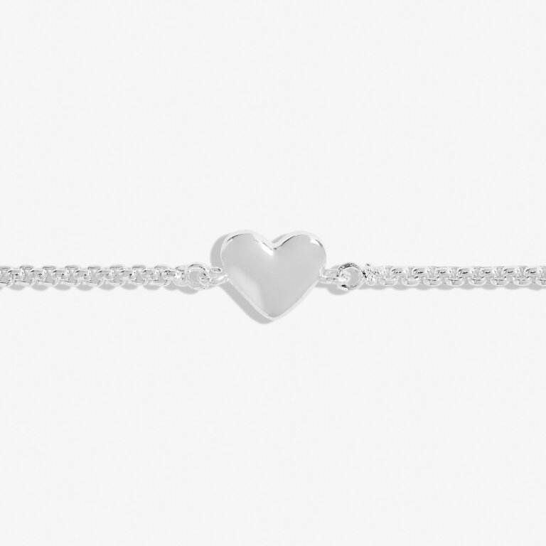 Mini Charms Heart Bracelet In Silver Plating