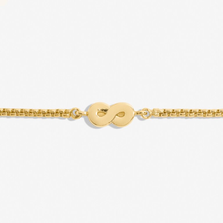 Mini Charms Infinity Bracelet In Gold Plating
