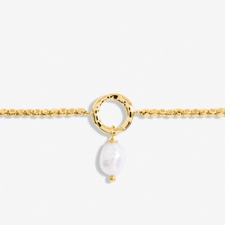 Solaria Baroque Pearl Loop Bracelet In Gold Plating