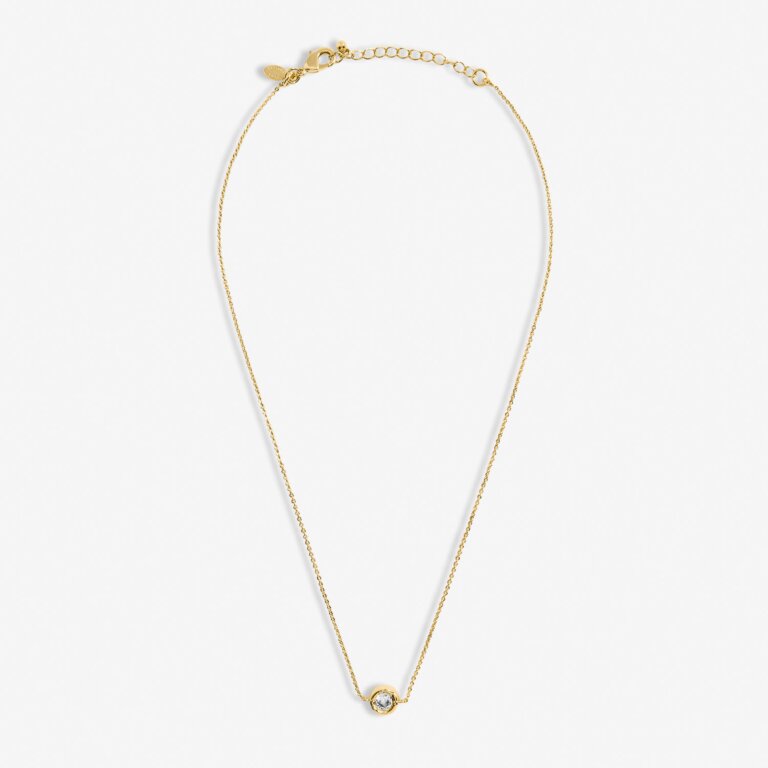 Solaria Necklace In Cubic Zirconia And Gold Plating
