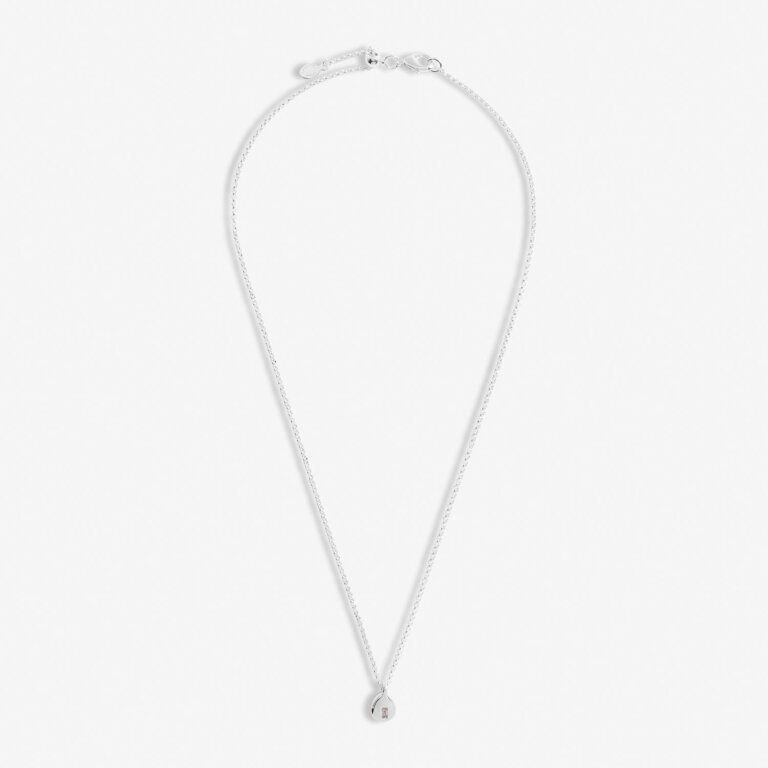 Gem Glow Teardrop Necklace In Cubic Zirconia And Silver Plating