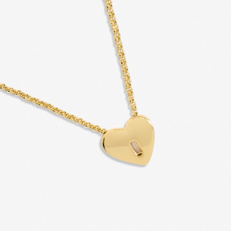 Gem Glow Heart Necklace In Cubic Zirconia And Gold Plating