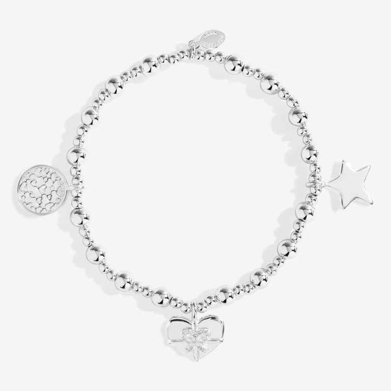 Life's A Charm 'Thank You' Bracelet In Silver Plating