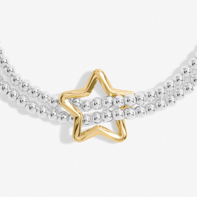 Twist Star Bracelet Bar In Silver Plating And Gold Plating