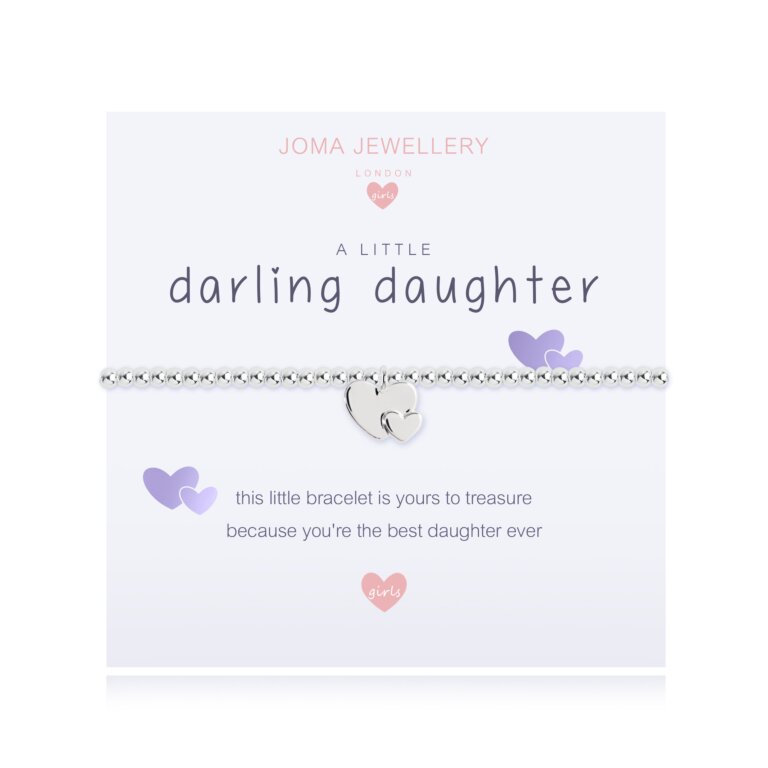 Children's A Little Darling Daughter Bracelet In Pale Purple
