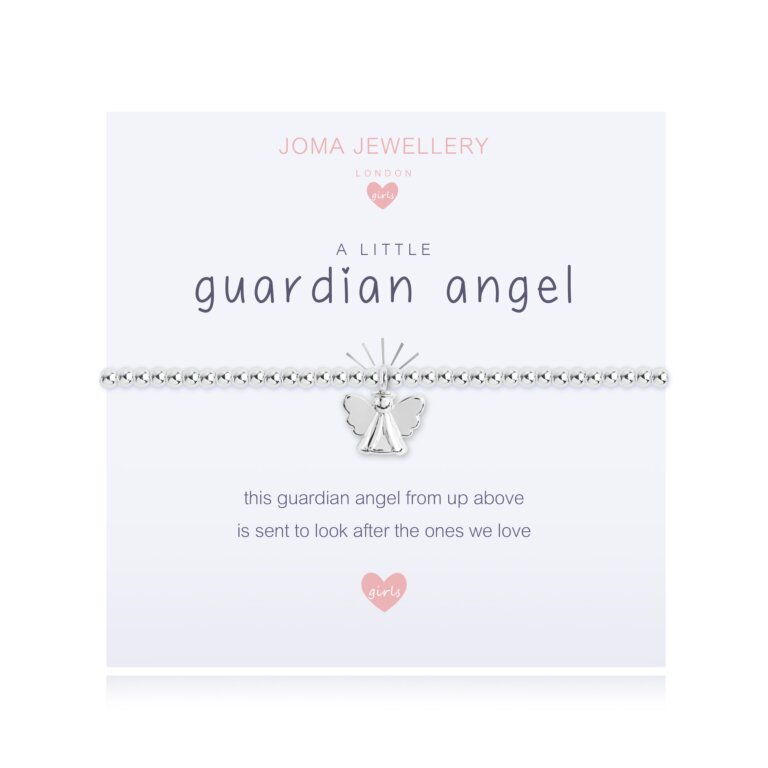 Children's A Little Guardian Angel Bracelet In White