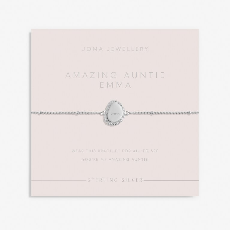 Sterling Silver 'Amazing Auntie' Bracelet