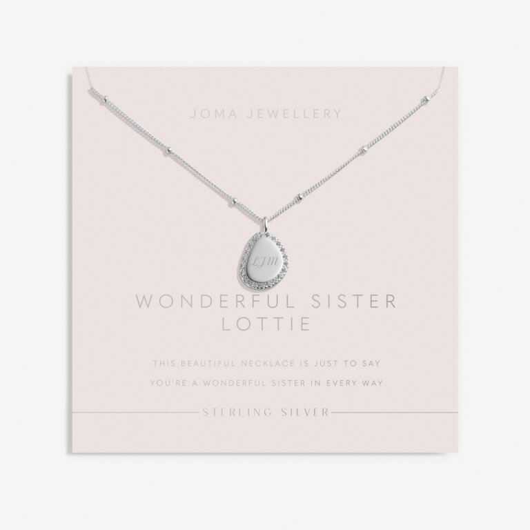 Sterling Silver 'Wonderful Sister' Necklace